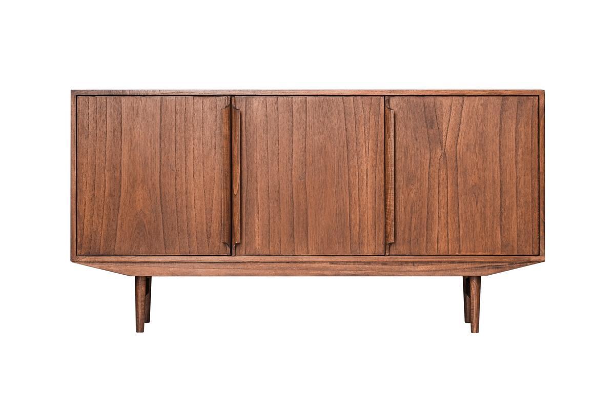 Buffet vintage en bois fonc� 3 portes L160 cm SEVEN