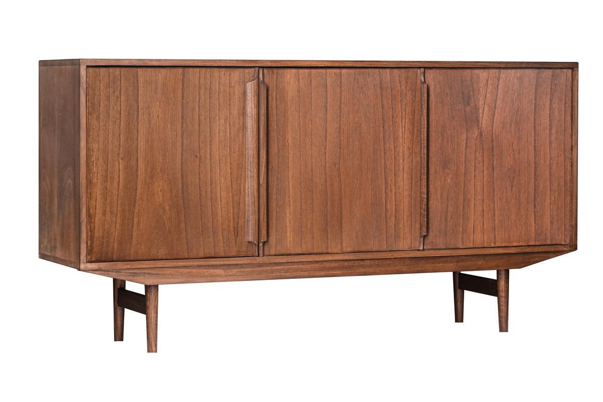 Buffet vintage en bois fonc� 3 portes L160 cm SEVEN