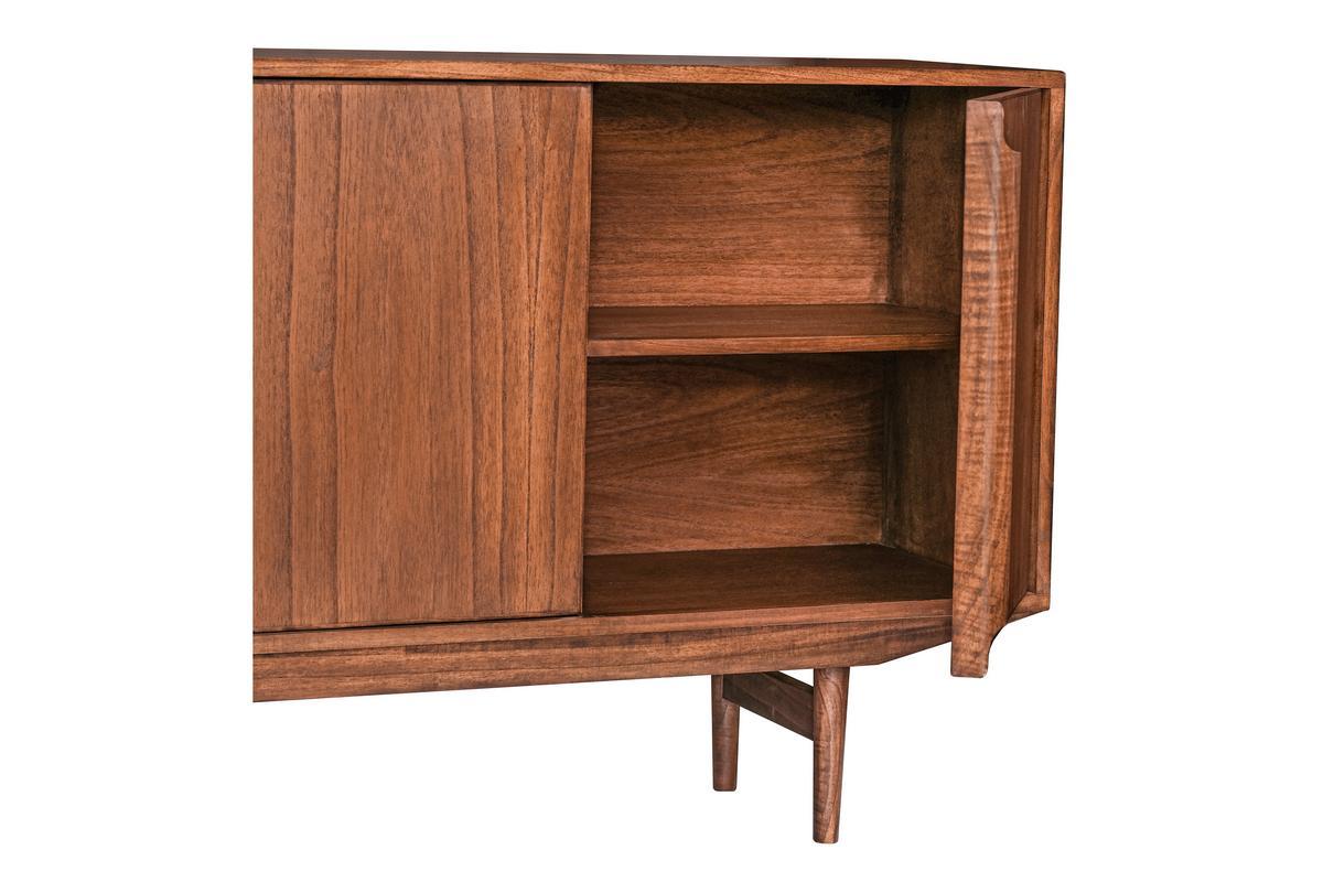 Buffet vintage en bois fonc� 3 portes L160 cm SEVEN