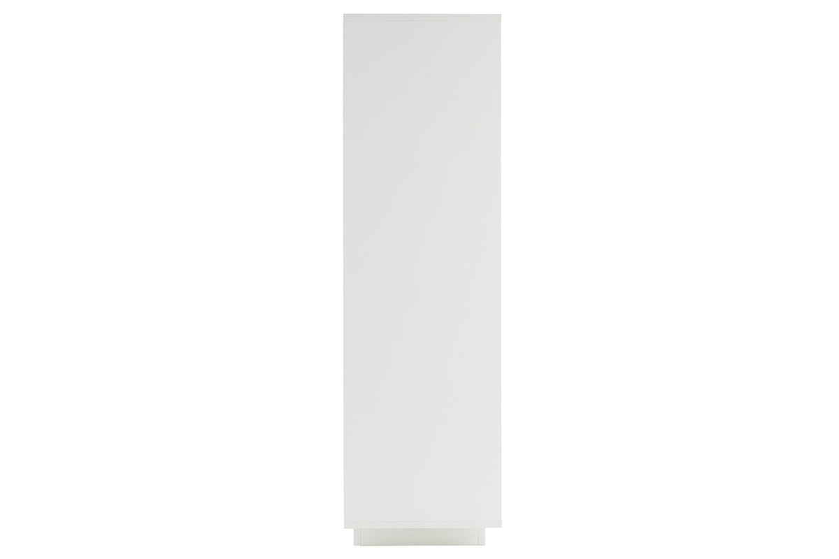 Buffet vitr design blanc et dcor bois clair LAND