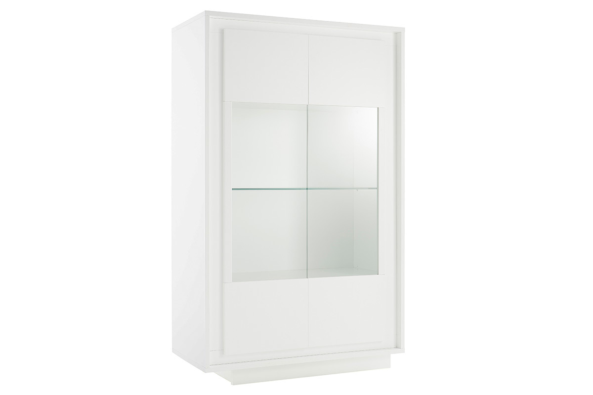 Buffet vitr design blanc LAND