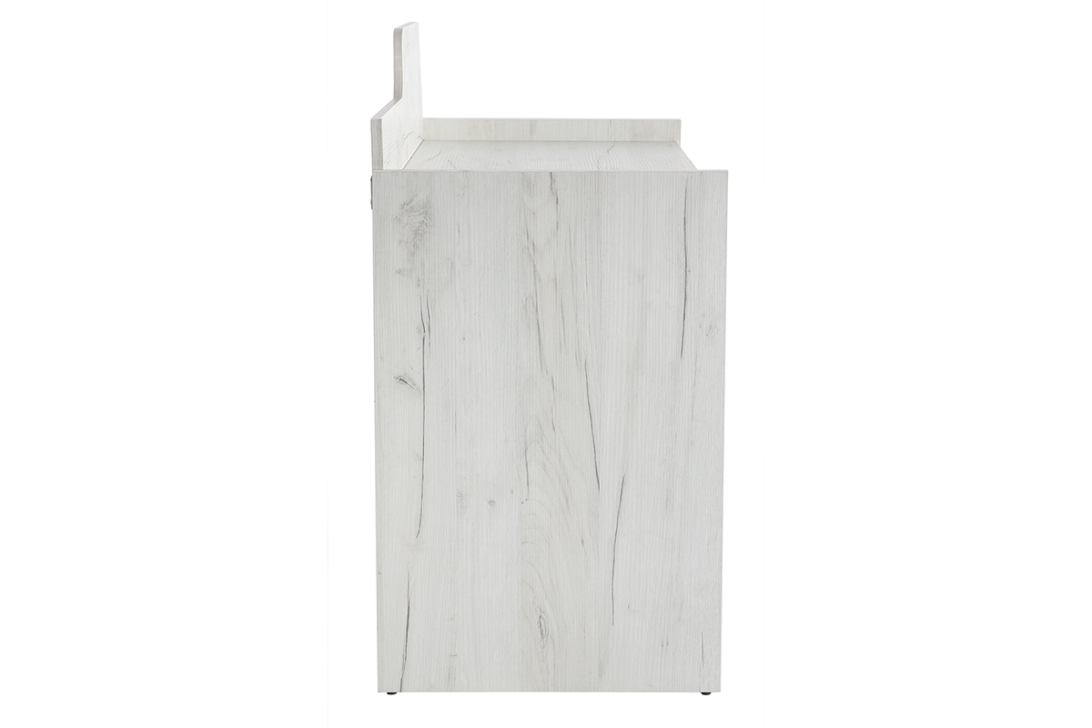 Bureau design avec rangements fr�ne blanc et gris TOM