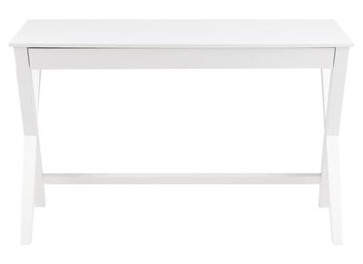 Bureau design blanc avec tiroir L120 cm VICE