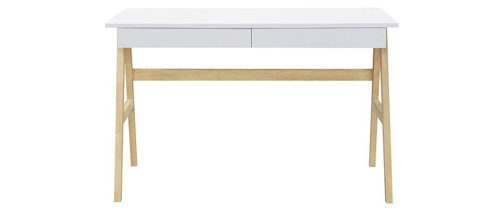 Bureau de travail blanc brillant