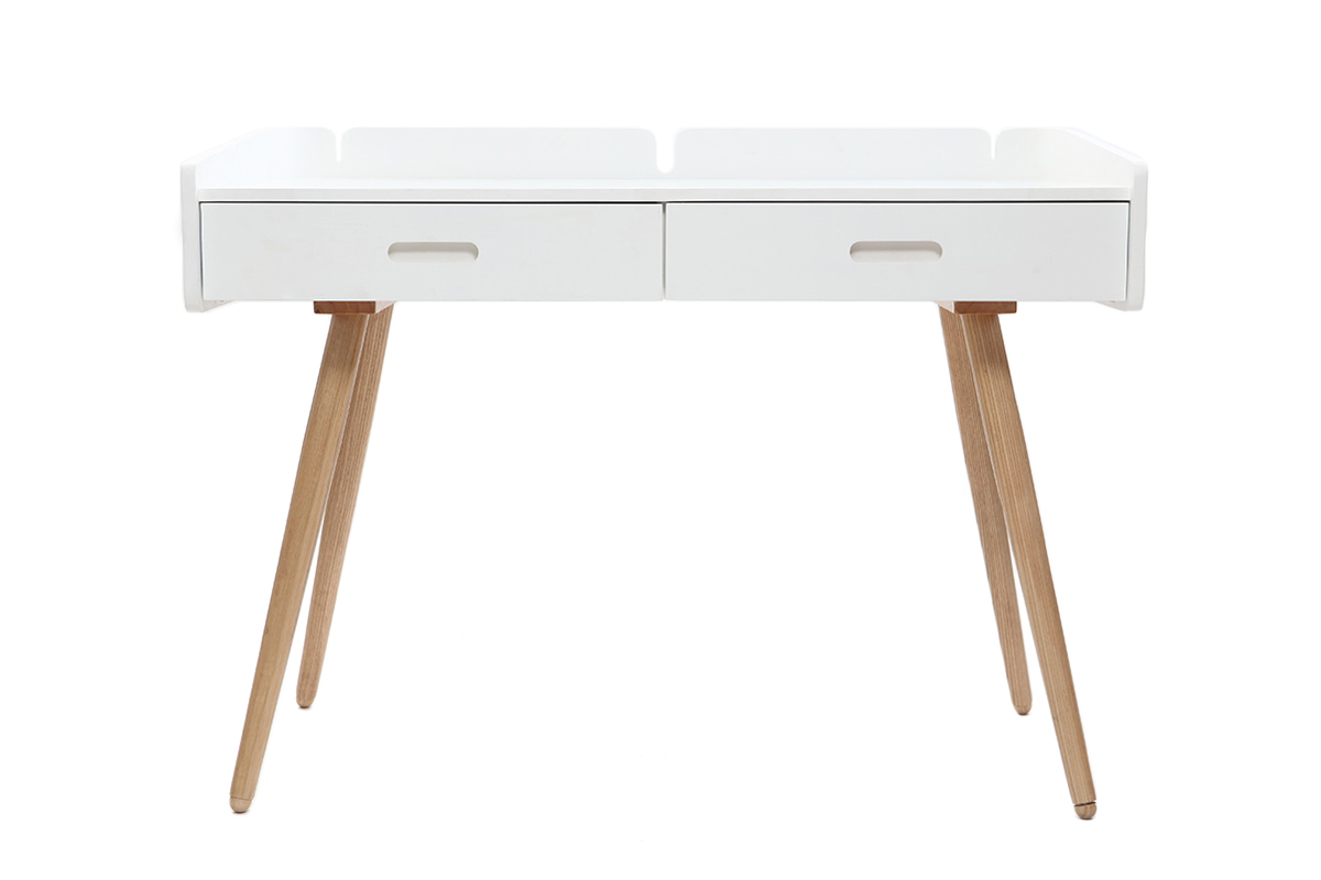Bureau design fr�ne blanc NEVIL