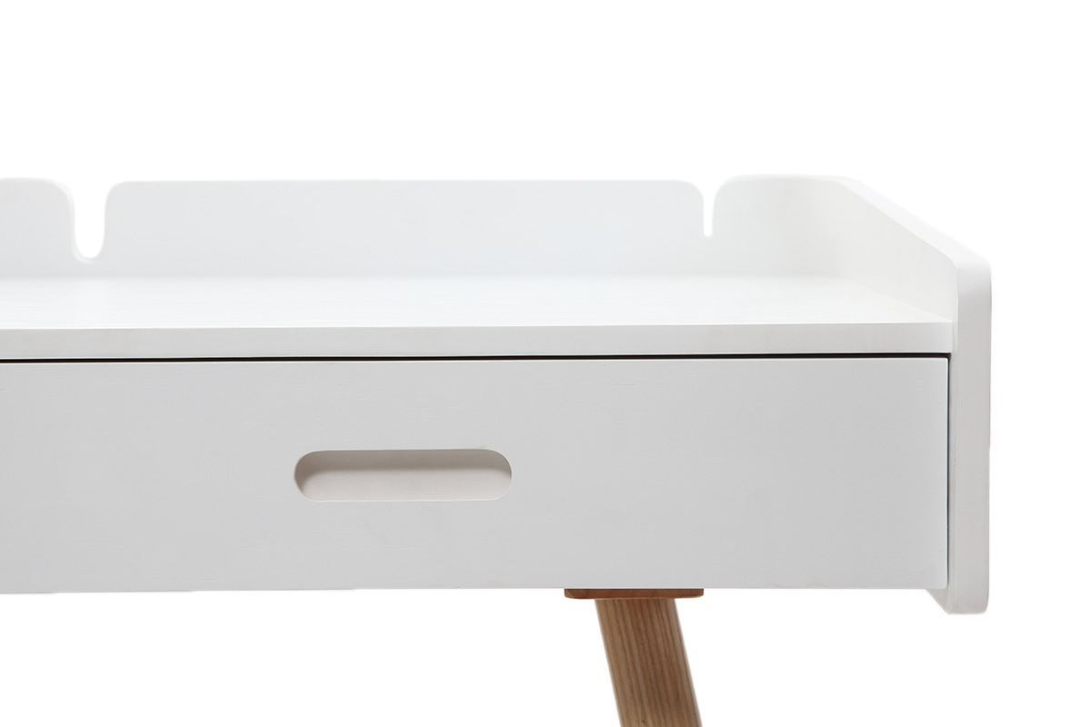 Bureau design fr�ne blanc NEVIL