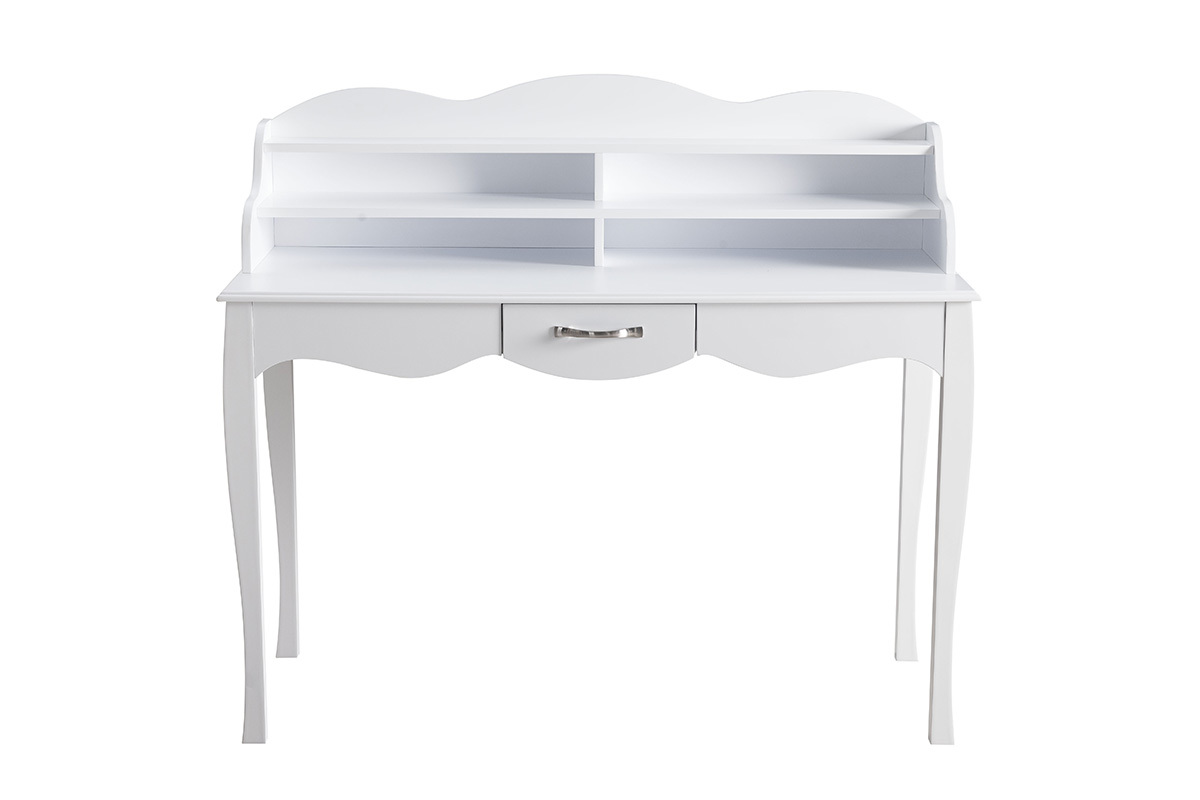 Bureau design laqu� blanc MARGOT