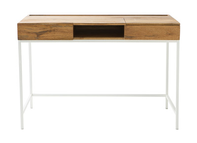 Bureau design manguier et m&eacute;tal blanc BOHO