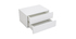Bureau design modulable avec rangement 2 tiroirs amovible blanc laqué MAX