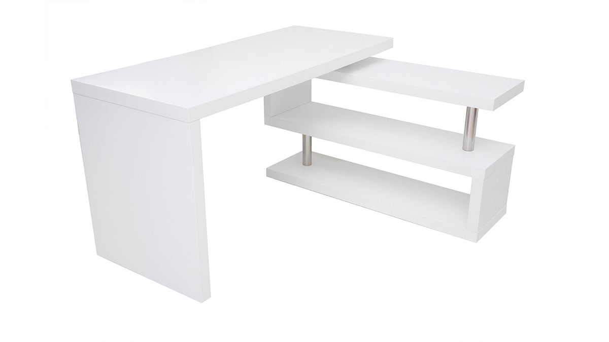 Bureau design modulable blanc mat MAX