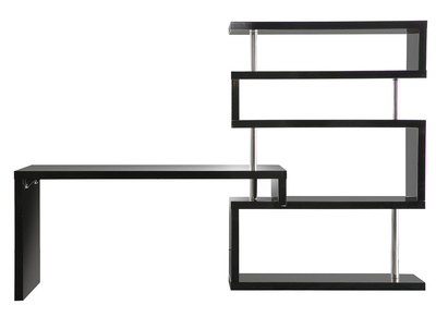 Bureau design modulable noir laqu&eacute; brillant T-MAX
