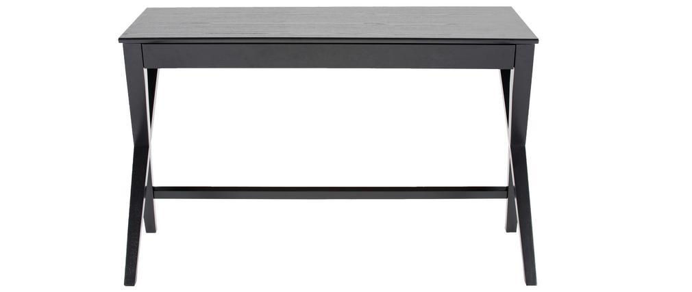 Bureau design noir avec tiroir L120 cm VICE