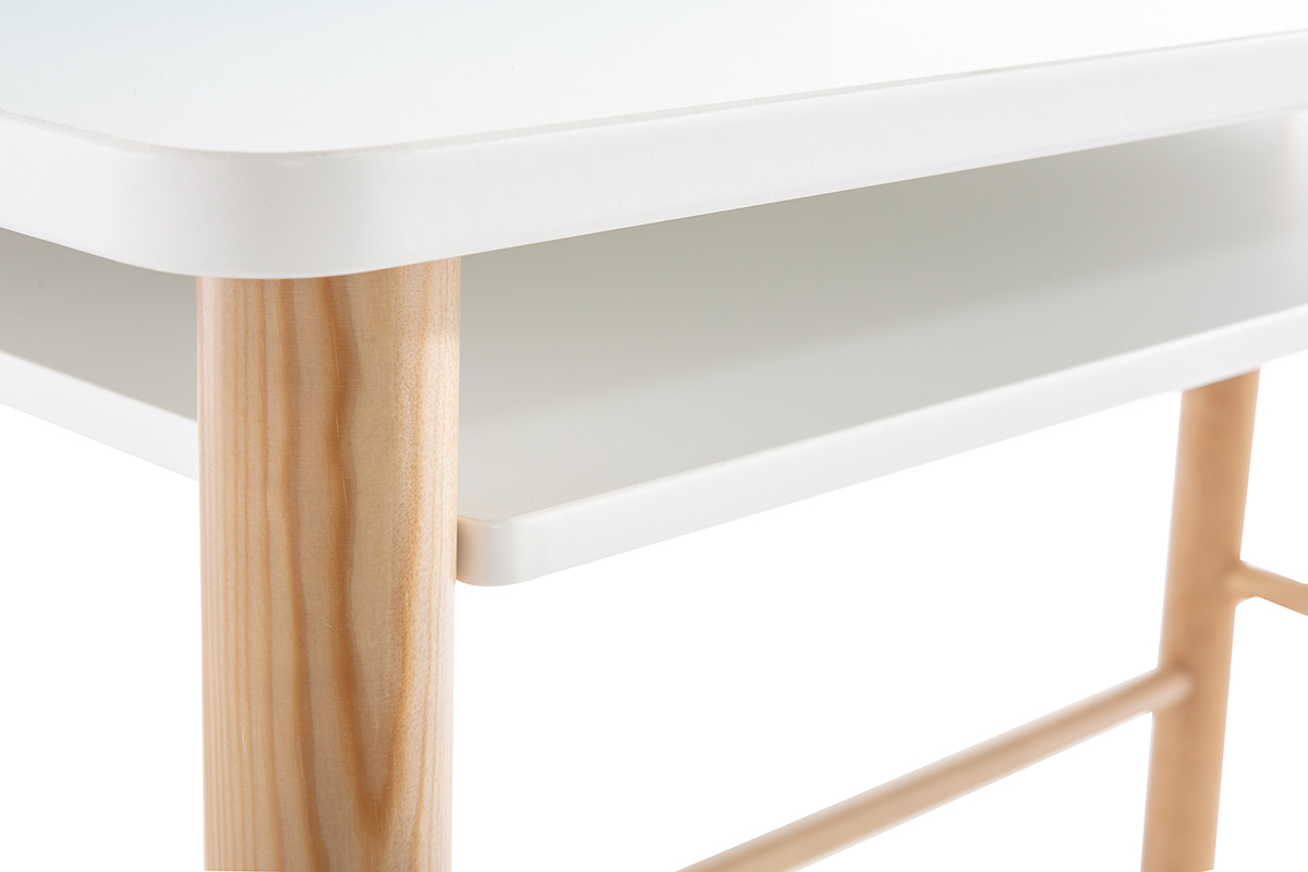 Bureau enfant avec banc bleu et bois clair BERTY