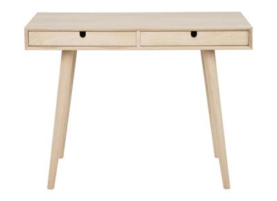 Bureau scandinave 2 tiroirs finition ch&ecirc;ne L100 cm NOHOLI