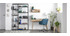 Bureau scandinave 3 tiroirs blanc et bois clair L132 cm HALLEN