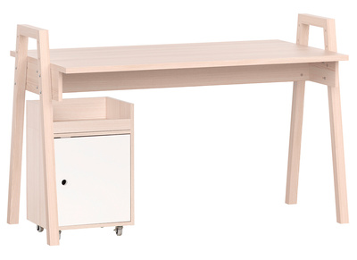 Bureau scandinave ajustable en hauteur avec caisson de rangement NOHA
