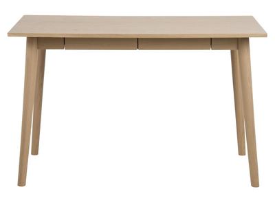 Bureau scandinave avec 2 tiroirs finition ch&ecirc;ne L120 cm JOYCE