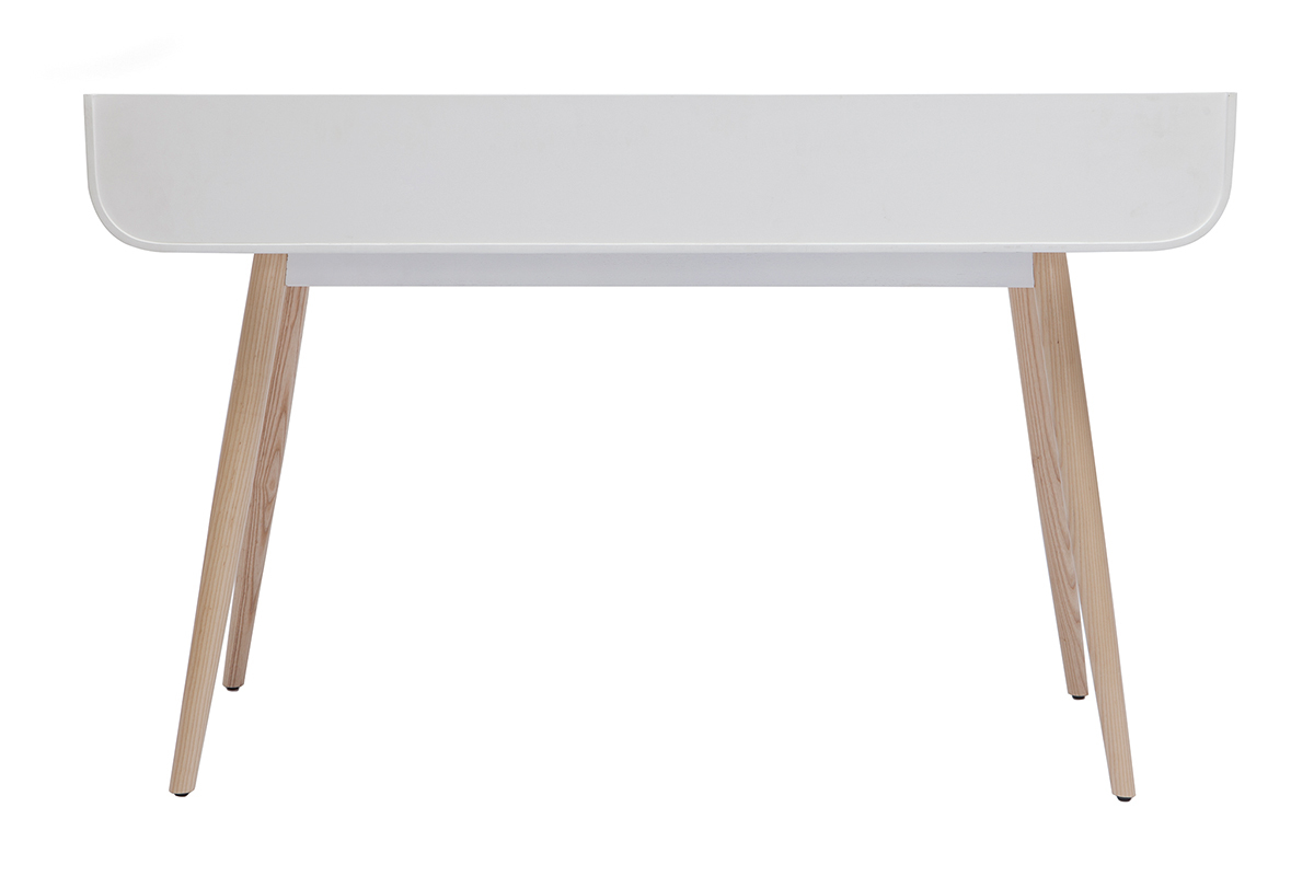 Bureau scandinave blanc et bois clair HALLEN