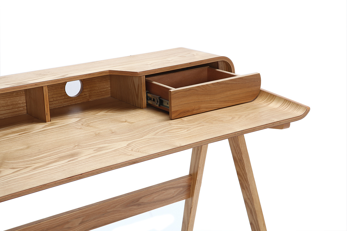 Bureau scandinave fr�ne L129 cm SOLVEIG