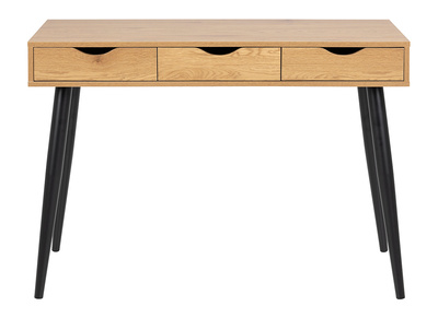 Bureau scandinave noir et bois BALZAC