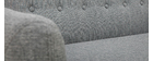 Canapé 2 places scandinave déhoussable gris clair et bois YNOK