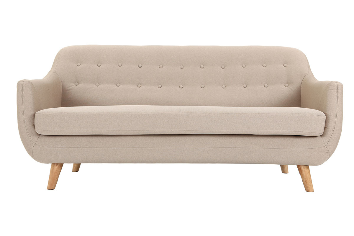 Canap 3 places design dhoussable beige YNOK