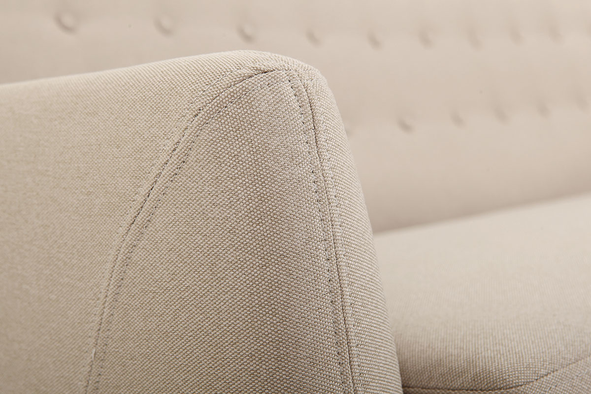Canap 3 places design dhoussable beige YNOK