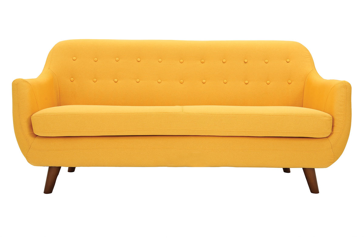 Canap� 3 places design d�houssable jaune YNOK