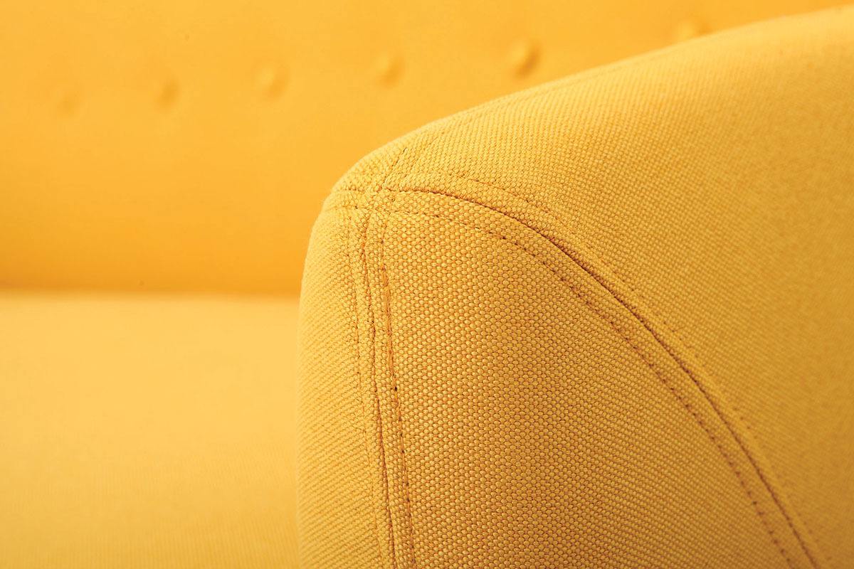 Canap� 3 places design d�houssable jaune YNOK
