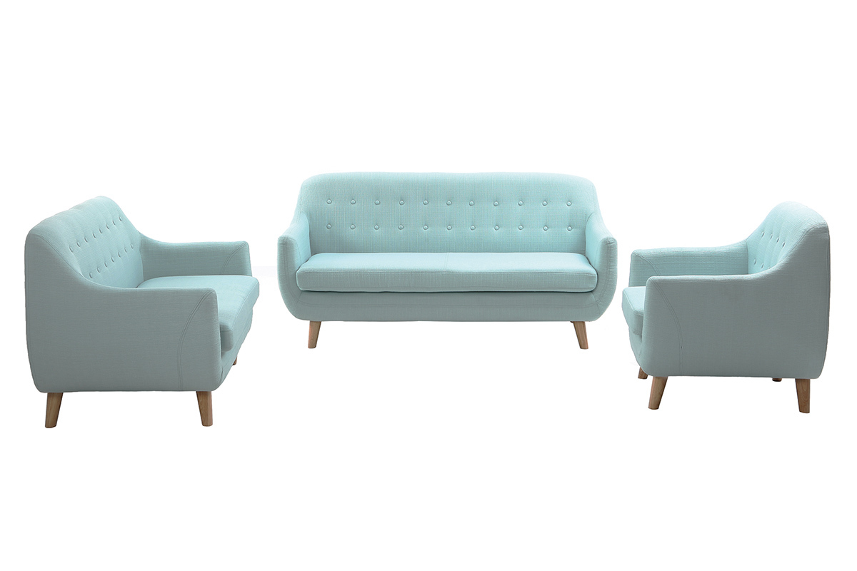 Canap 3 places design dhoussable menthe  l'eau YNOK