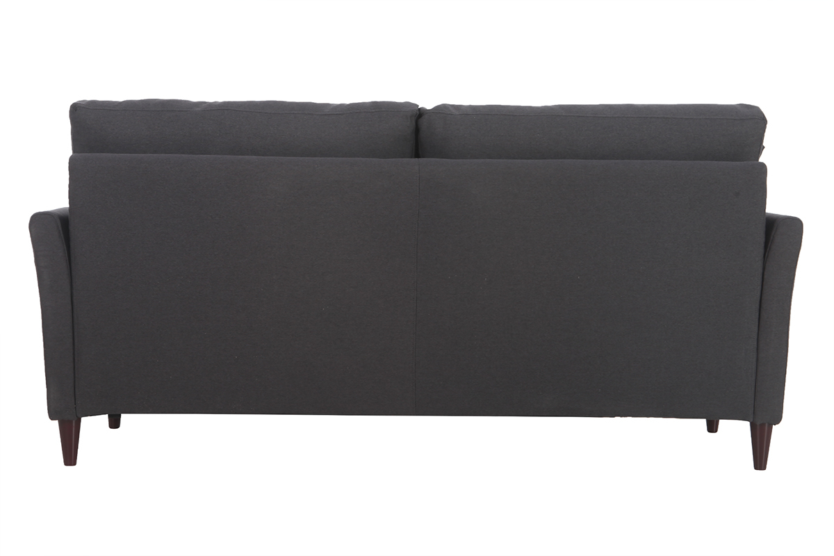 Canap 3 places design en tissu gris fonc avec rangement MEDLEY