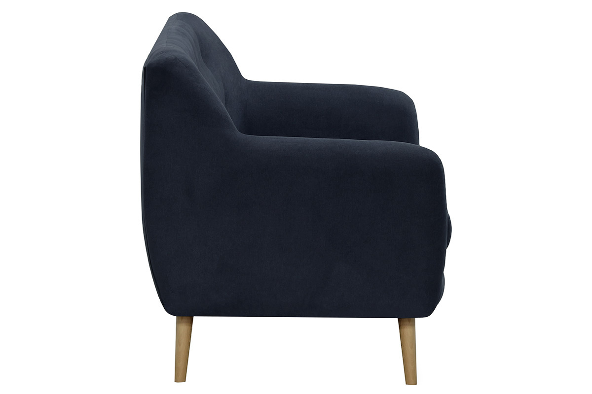 Canap� 3 places design tissu bleu fonc� ABSOLUTE