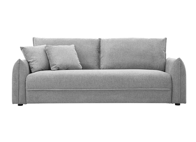 Canapé 3 places en tissu effet velours texturé gris PIO