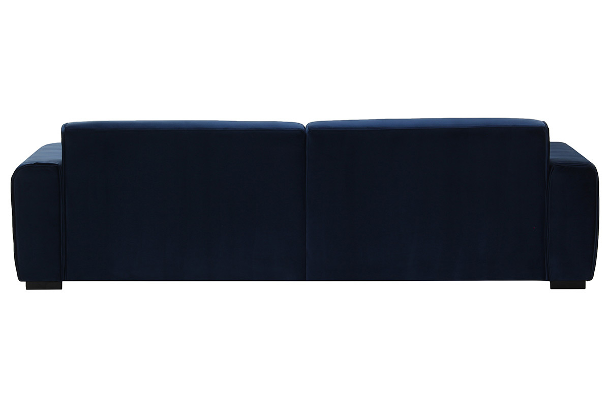 Canap 4 places design velours bleu nuit MELLOW