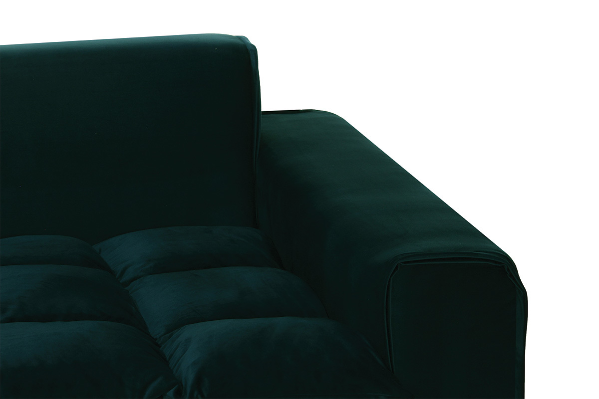 Canap 4 places design velours vert opale MELLOW