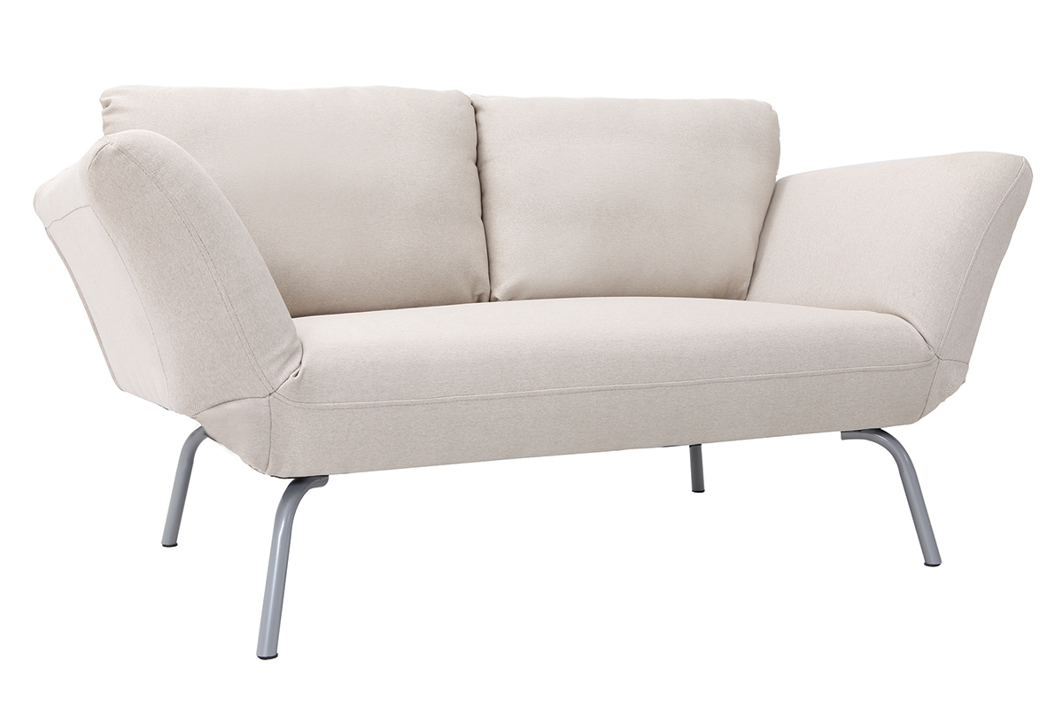 Canap� convertible 2 places design beige ELMER