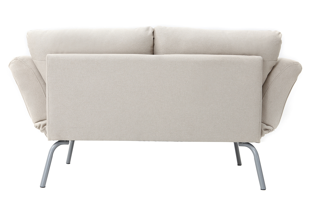 Canap� convertible 2 places design beige ELMER