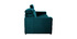 Canapé convertible 3 places avec têtières ajustables bleu canard avec matelas 12 cm NORO