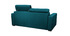 Canapé convertible 3 places avec têtières ajustables bleu canard avec matelas 12 cm NORO