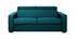 Canap&eacute; convertible 3 places avec t&ecirc;ti&egrave;res ajustables bleu canard NORO
