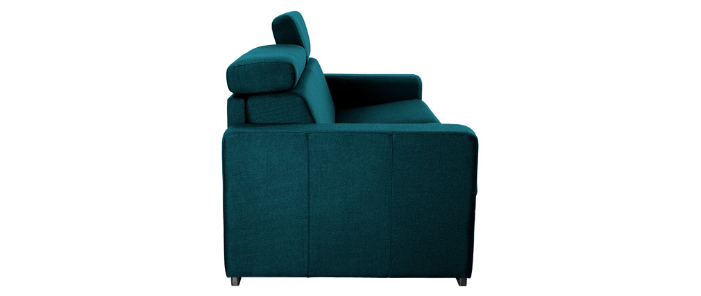 Canap� convertible 3 places avec t�ti�res ajustables bleu canard NORO