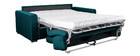 Canap&eacute; convertible 3 places avec t&ecirc;ti&egrave;res ajustables bleu canard NORO