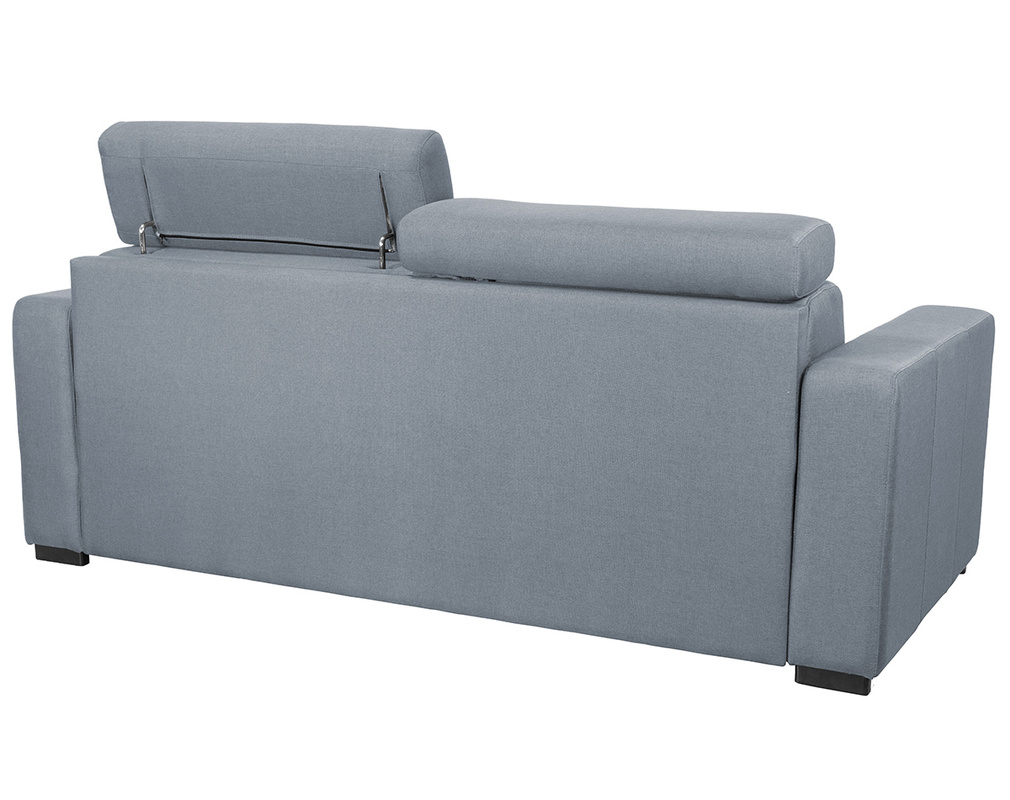 Canapé Convertible 3 Places En Tissu Gris Clair Malcolm