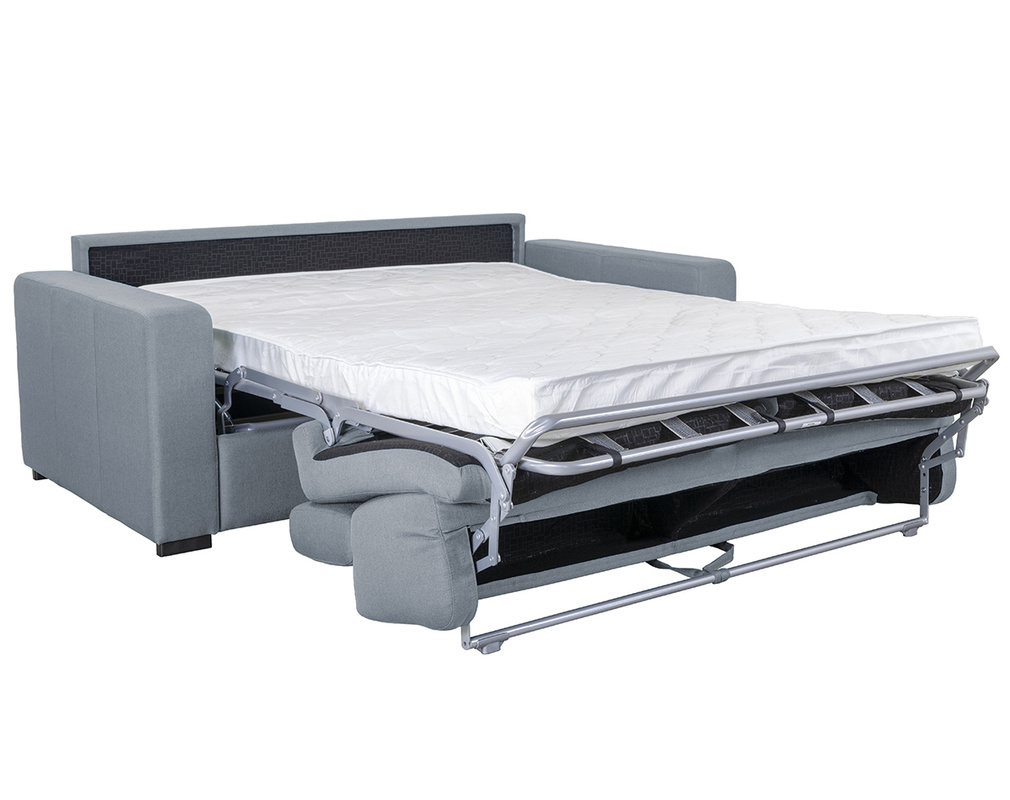 Canape Convertible 3 Places Avec Tetieres Ajustables Gris Clair