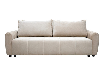 Canap&eacute; convertible 3 places en tissu chenille beige FOLDY
