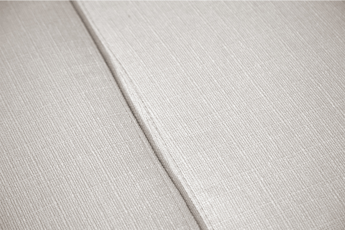 Canap� convertible contemporain avec t�ti�res ajustables beige avec matelas 12 cm NORO