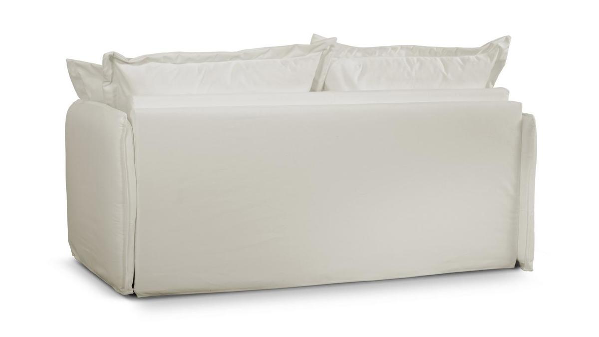 Canapé convertible déhoussable en coton blanc crème ALDO
