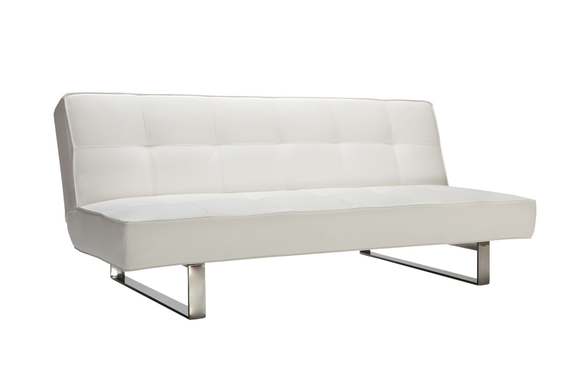 Canap� convertible design blanc CHARLESTON