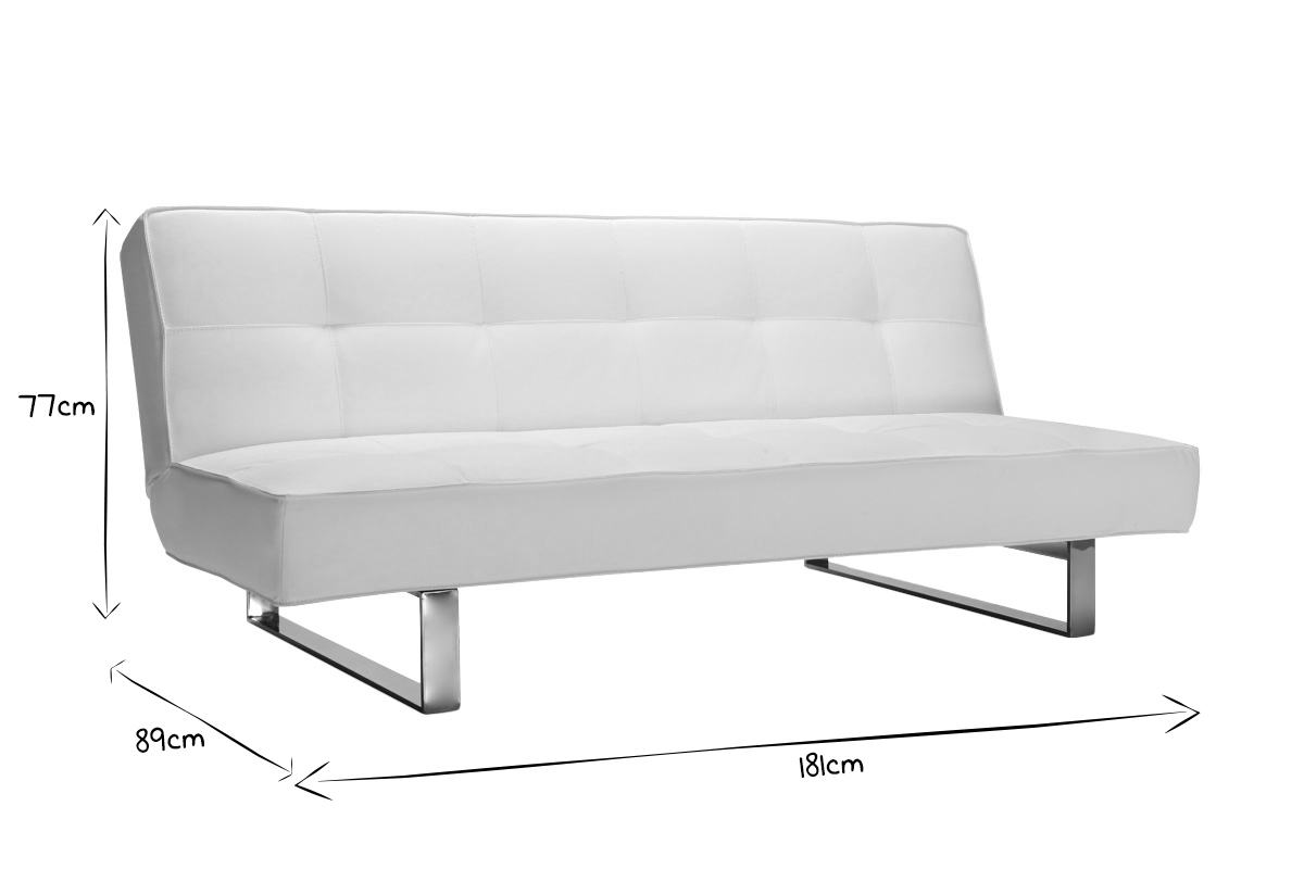 Canap� convertible design blanc CHARLESTON