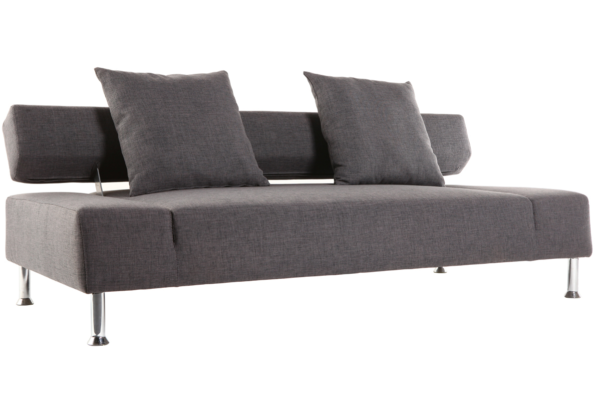 Canap� convertible design gris 3 places MILANO